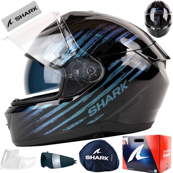 Kask Shark Ridill 2 Assya Czarny/Fiolet połysk