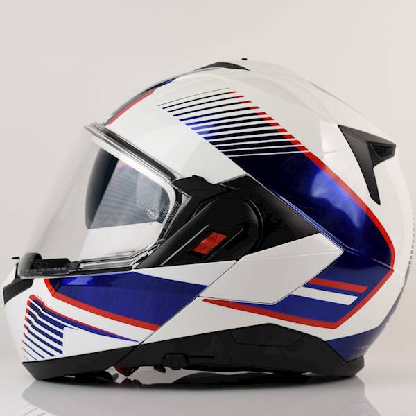 Kask Shark Oxo Sikter Biały/Niebieski/Czerwony XXL