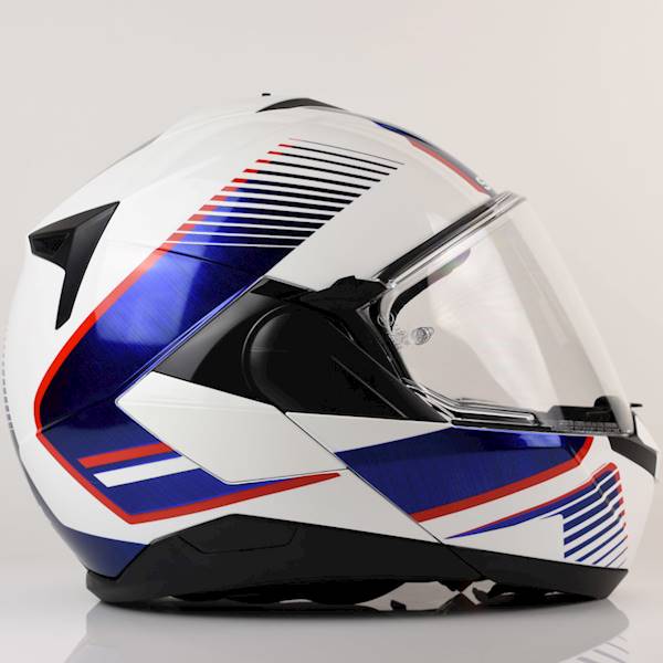 Kask Shark Oxo Sikter Biały/Niebieski/Czerwony XS