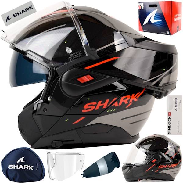 Kask Shark Oxo Rydger Czarny/Biały/Czerwony S