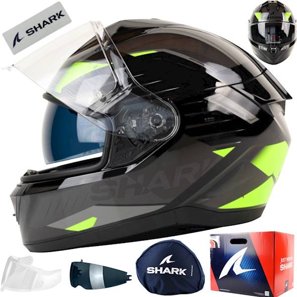 Kask Shark Ridill 2 Bersek Cza/Sza/Żół połysk M