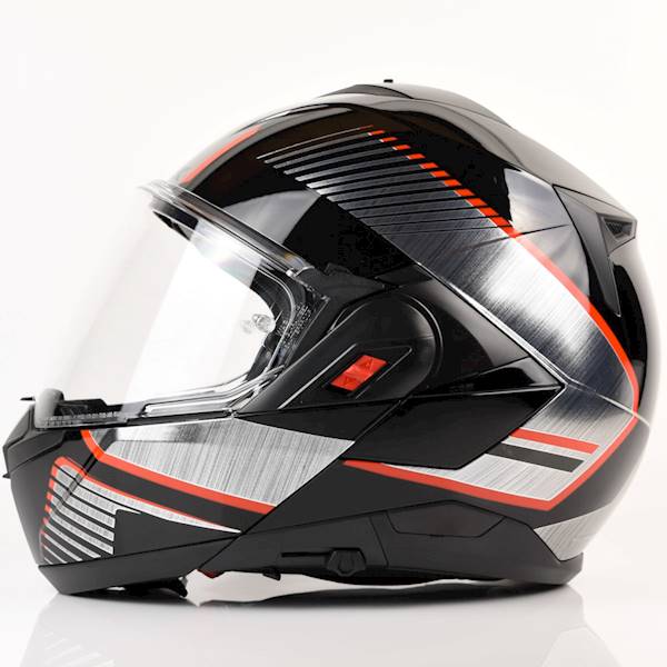 Kask Shark Oxo Sikter Czarny/Srebrny/Czerwony XS