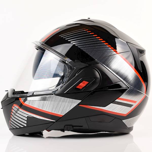 Kask Shark Oxo Sikter Czarny/Srebrny/Czerwony XS