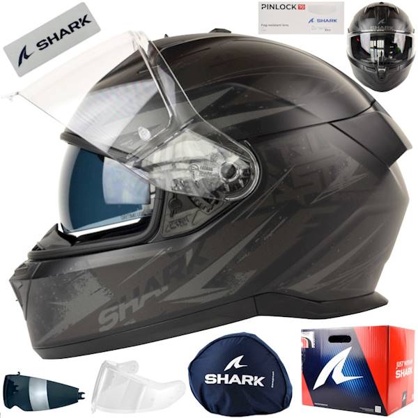 Kask Shark D-Skwal 3 Blast-R Mat Czarny/Szary S