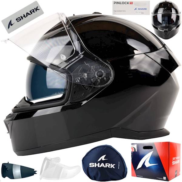Kask Shark D-Skwal 3 Blank Czarny połysk L