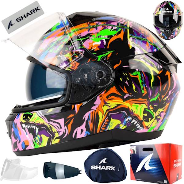 Kask Shark Ridill 2 Raging Beast Cz/Ró/Żó/Fi/Ni