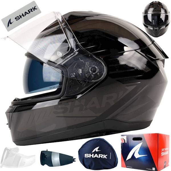 Kask Shark Ridill 2 Bersek Czarny/Szary połysk M