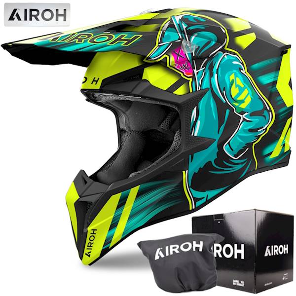Kask Airoh Wraaap Cyber Yellow Matt XS