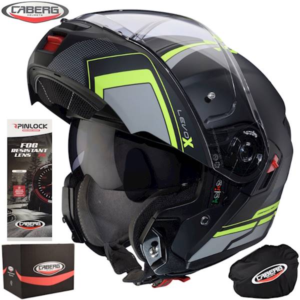 Kask Caberg Levo X Elite czarn mat/szar/żół fl M