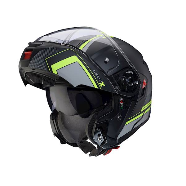 Kask Caberg Levo X Elite czarn mat/szar/żół fl M