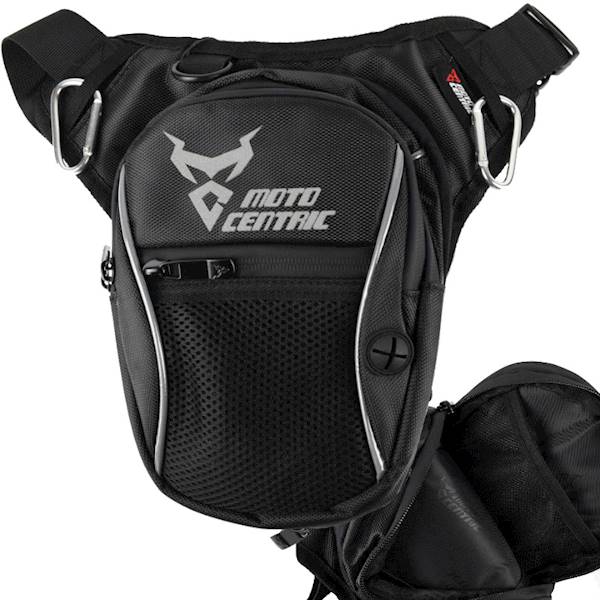 Torba motocyklowa Motocentric na udo szare logo