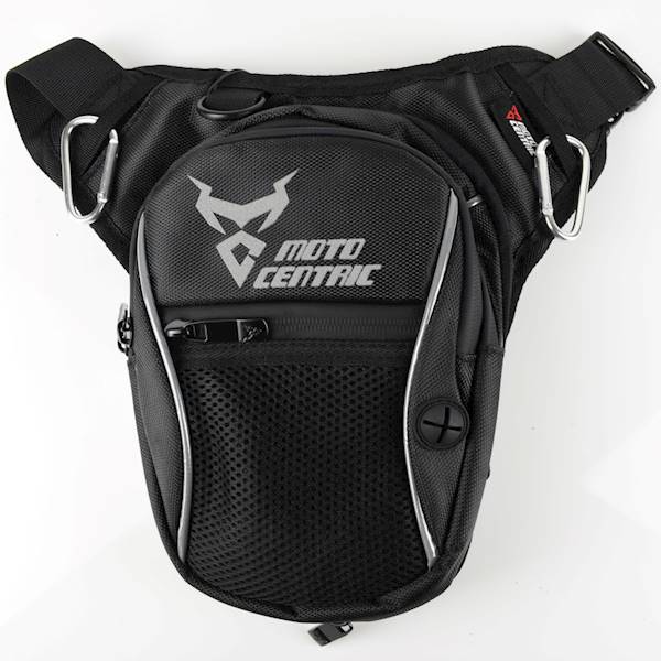 Torba motocyklowa Motocentric na udo szare logo