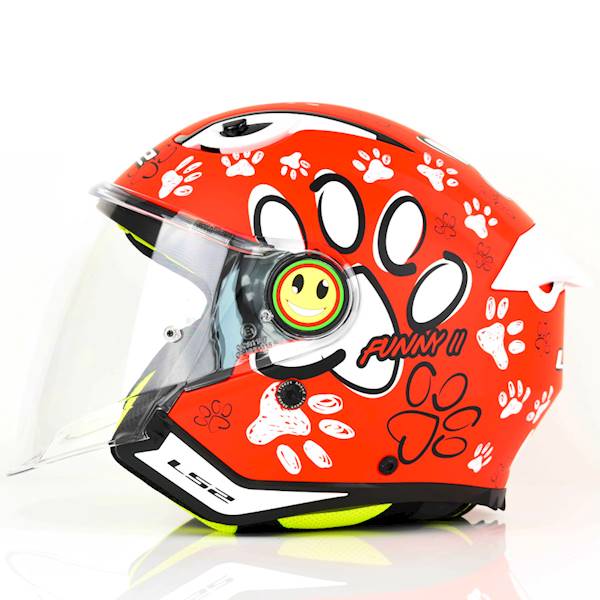 Kask LS2 OF622 Funny II Paws Matt Red M