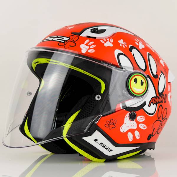 Kask LS2 OF622 Funny II Paws Matt Red M