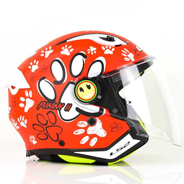 Kask LS2 OF622 Funny II Paws Matt Red L