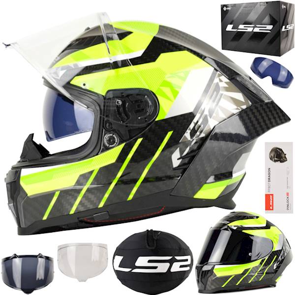 Kask LS2 FF807 Dragon Trax H-Vis Yellow S