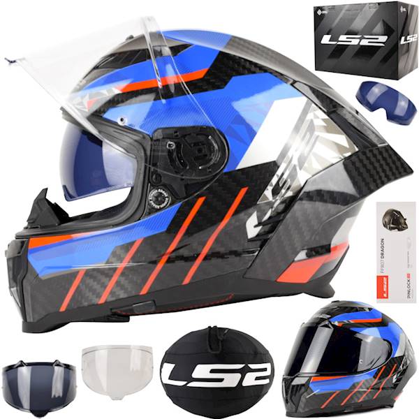 Kask LS2 FF807 Dragon Trax Blue Red M