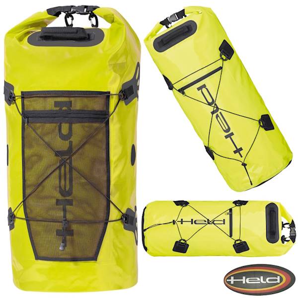 Held torba tylna Roll-Bag 2 Black/Fluo Yellow 90L