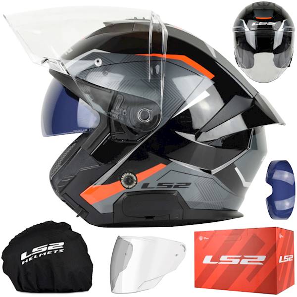 Kask LS2 OF618 Verso II Air Black Red M