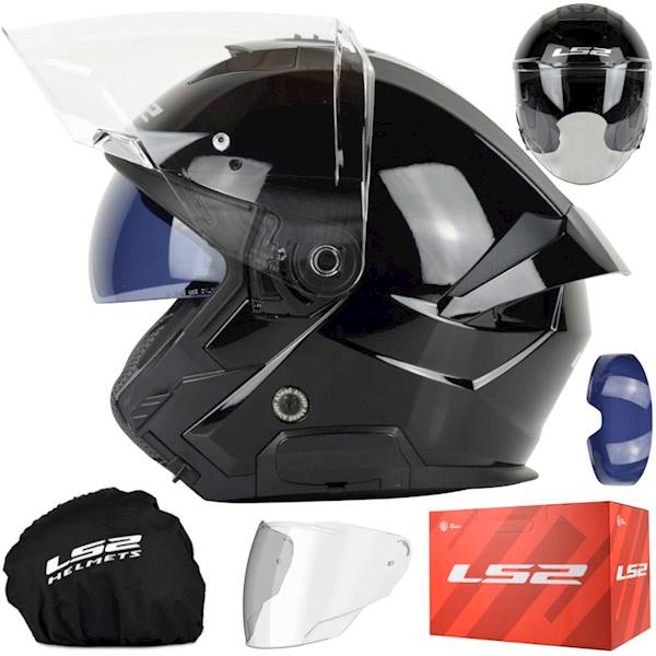 Kask LS2 OF618 Verso II Solid Gloss Black L