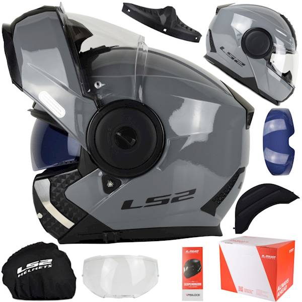 Kask LS2 FF902 Scope II Nardo Grey XXL + Pin