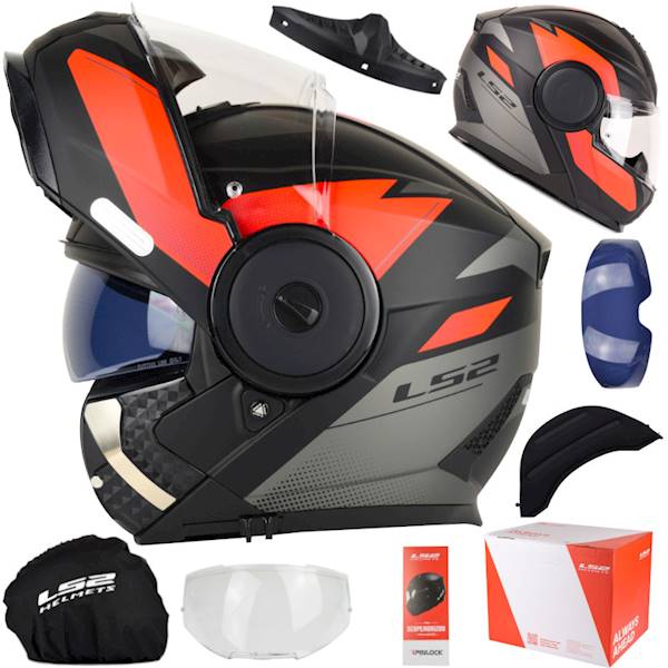 Kask LS2 FF902 Scope II Duria M.Bl. Red L + Pin