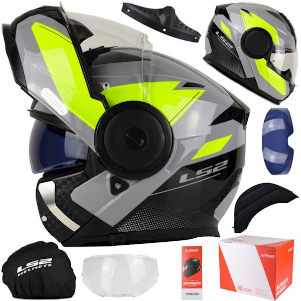 Kask LS2 FF902 Scope II Duria Grey H-V XXL + Pin
