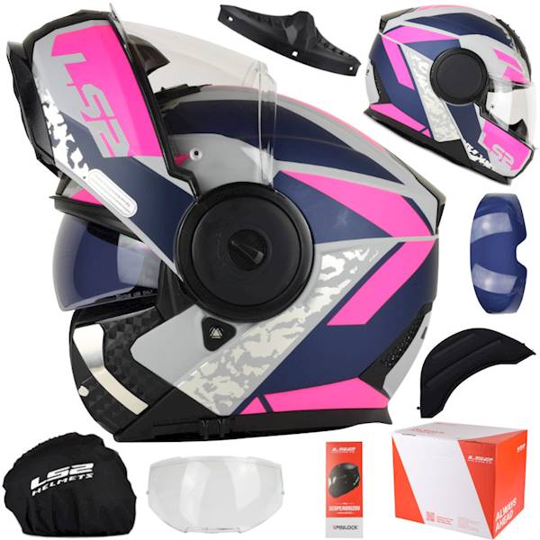 Kask LS2 FF902 Scope II Oxyd M.Gr.Bl.Prp 3XL + Pin
