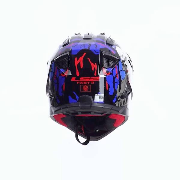 Kask LS2 MX708 Fast II Zombie II Bl. Red Blue XS