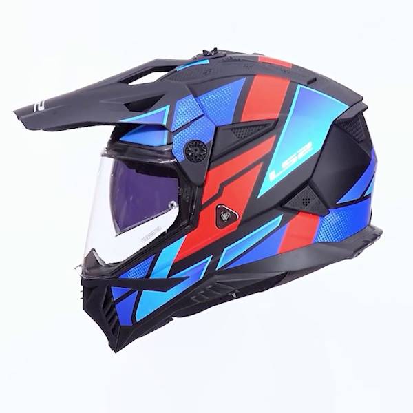 Kask LS2 MX702 Pioneer II Block Black Red Blue L