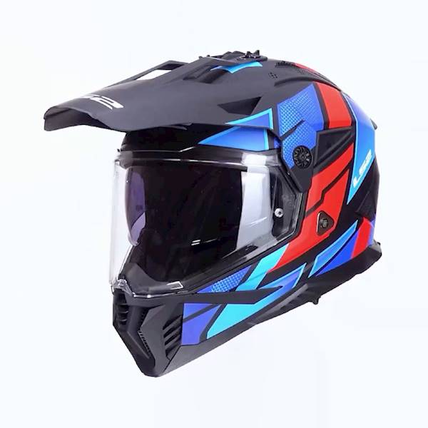 Kask LS2 MX702 Pioneer II Block Black Red Blue XS