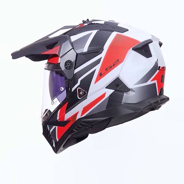 Kask LS2 MX702 Pioneer II Block Grey Red 3XL