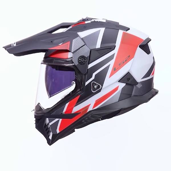 Kask LS2 MX702 Pioneer II Block Grey Red XXL