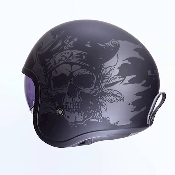 Kask LS2 OF599 Spitfire II Willy Black Grey XXL