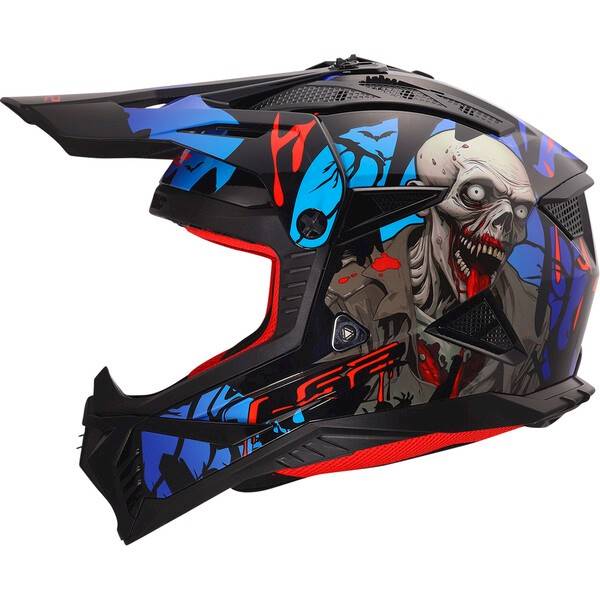Kask LS2 MX708 Fast II Zombie II Bl. Red Blue 3XL