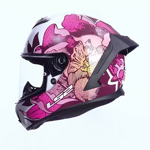 Kask LS2 FF820 Rapid III Poppies II White Pink M