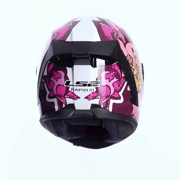 Kask LS2 FF820 Rapid III Poppies II White Pink S