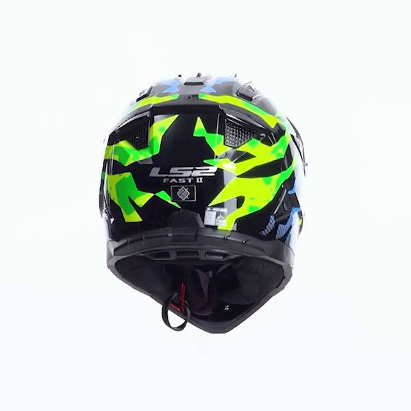 Kask LS2 MX708 Fast II Grotesk Blue Pink Green XL