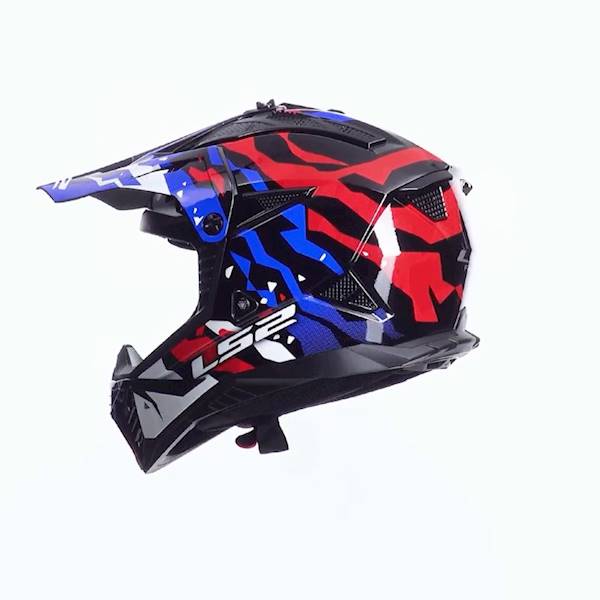 Kask LS2 MX708 Fast II Grotesk White Blue Red 3XL