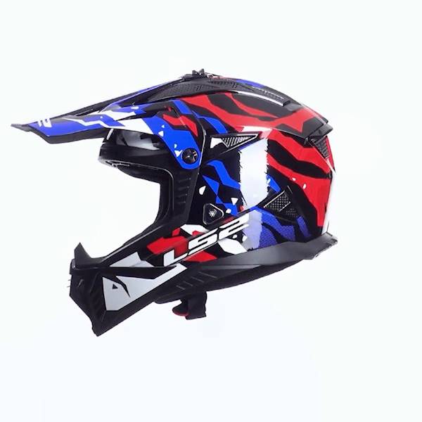 Kask LS2 MX708 Fast II Grotesk White Blue Red S