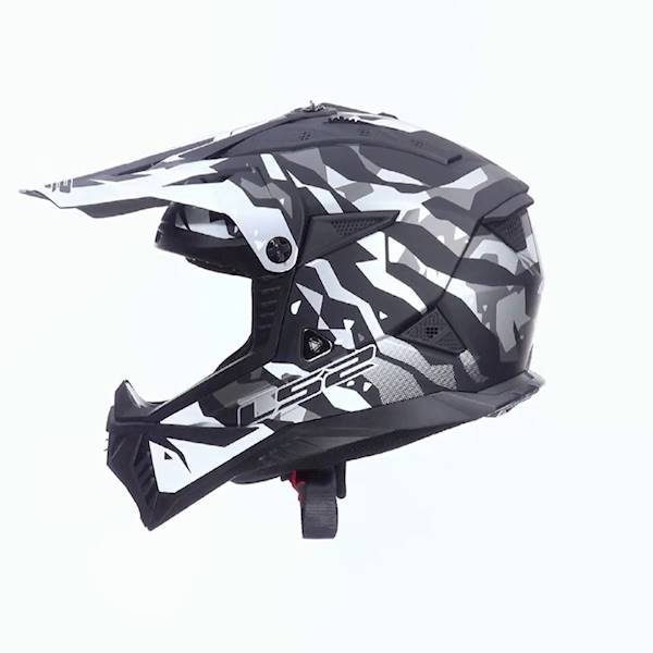 Kask LS2 MX708 Fast II Grotesk Black Grey M