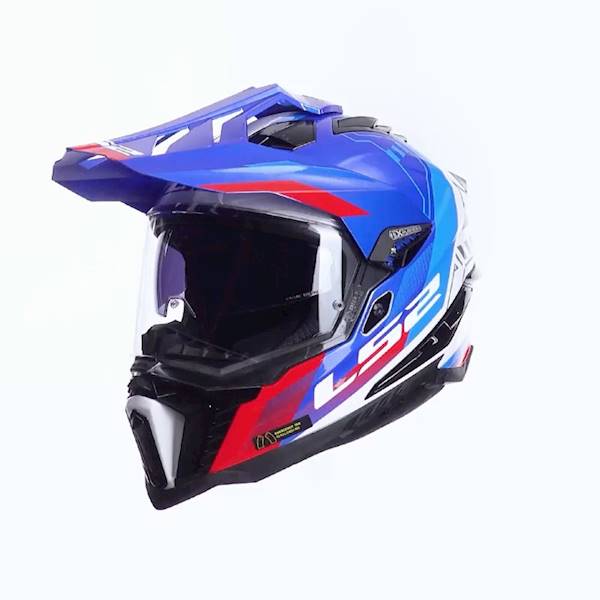 Kask LS2 MX701 Explorer Hexa White Blue Red 3XL