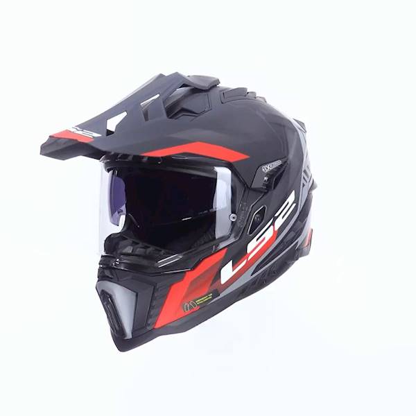 Kask LS2 MX701 Explorer Hexa Black Red Grey XS