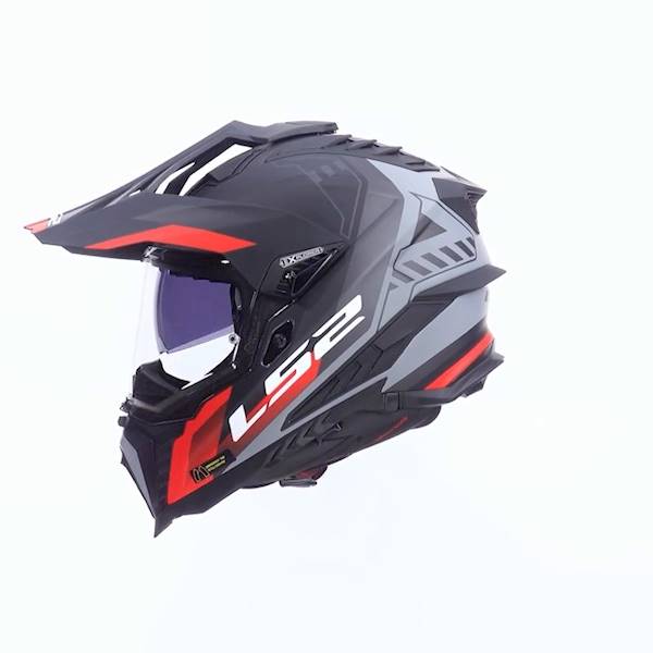 Kask LS2 MX701 Explorer Hexa Black Red Grey XS