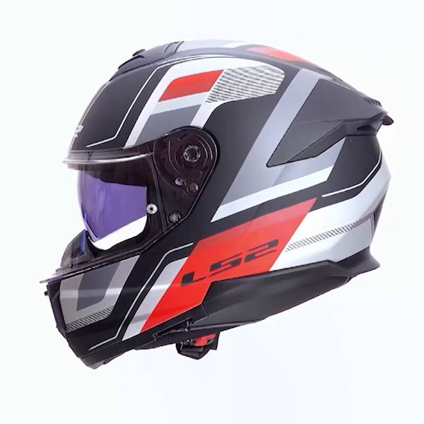 Kask LS2 FF808 Stream II Vintage Bl.Grey Red L