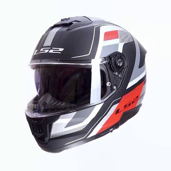 Kask LS2 FF808 Stream II Vintage Bl.Grey Red M