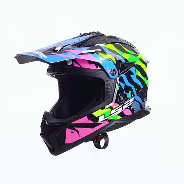 Kask LS2 MX708 Fast II Grotesk Blue Pink Green S
