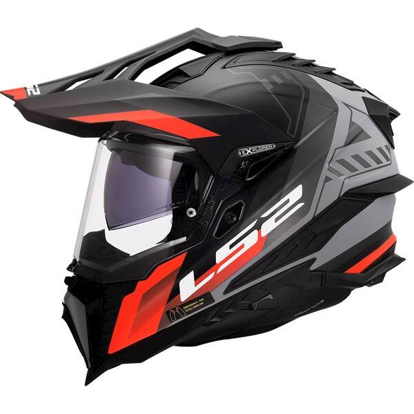 Kask LS2 MX701 Explorer Hexa Black Red Grey M