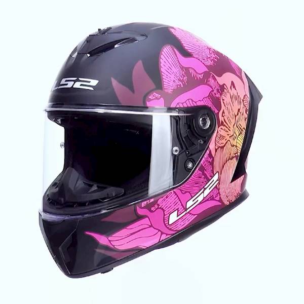 Kask LS2 FF820 Rapid III Poppies II Black Pink M