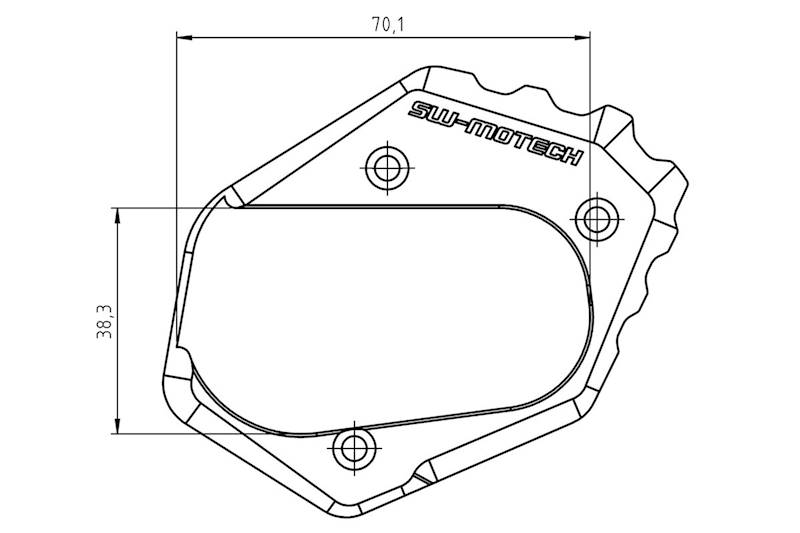Sw-Motech Nakładka Nóżki Bocznej BMW R1200/R1250GS